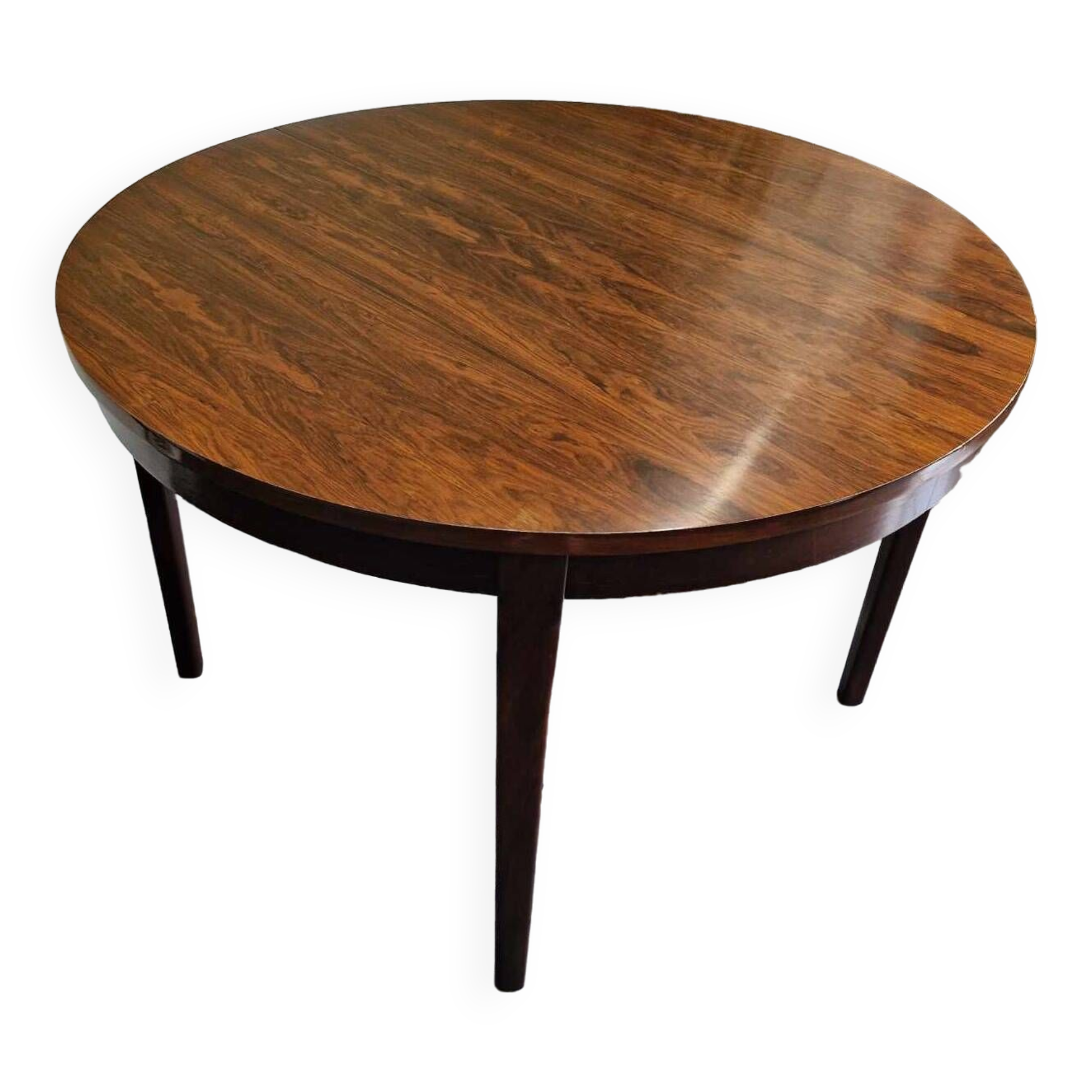 Scandinavian extendable round table in rosewood, 1970s