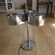Chromed metal table lamp with 3 lights