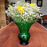 Vintage Green Glass Vase