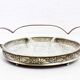 Art Deco silver metal tray with 4 ramekins