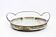 Art Deco silver metal tray with 4 ramekins