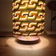 Vintage bedside lamp | psychedelic printed lampshade