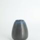 Set of 4 Mid-Century Scandinavian collectible vases in blue and brown stoneware by Gunnar Borg.