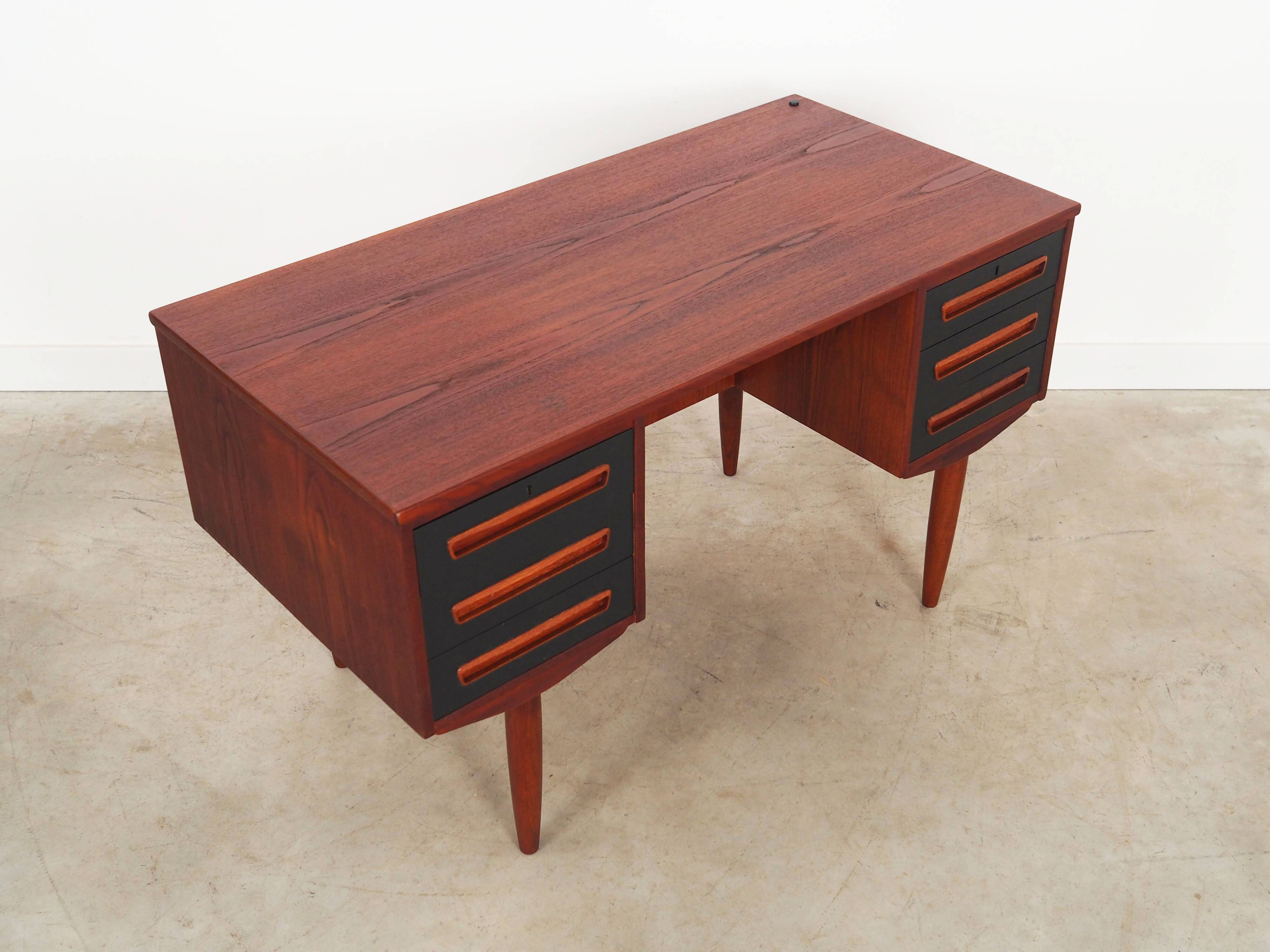 Teak desk, Danish design, 1970s, manufacturer: A.P. Møbler Svenstrup