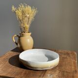 Large white and earthenware ceramic dish
