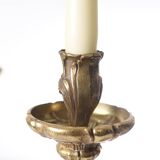 Pair of antique 6-arm bronze candelabras, 19th century