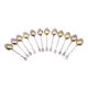 12 silver-plated coffee bean mocha spoons