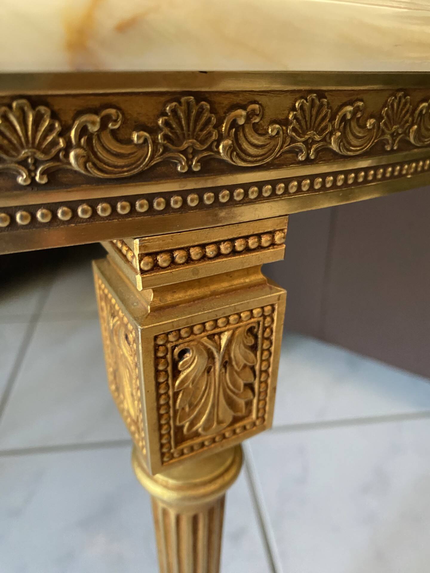 vintage marble coffee table