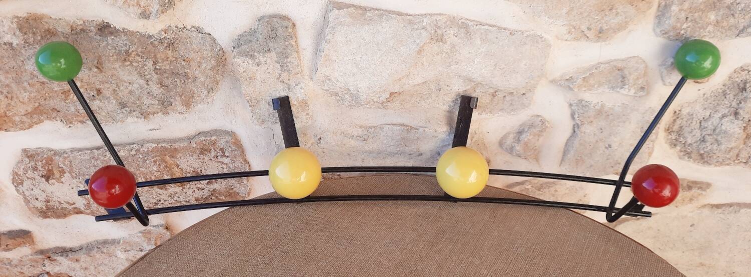 Vintage ball coat rack