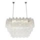 Elegant Italian Murano Glass Chandelier with Clear Tronchi Elements