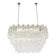 Elegant Italian Murano Glass Chandelier with Clear Tronchi Elements