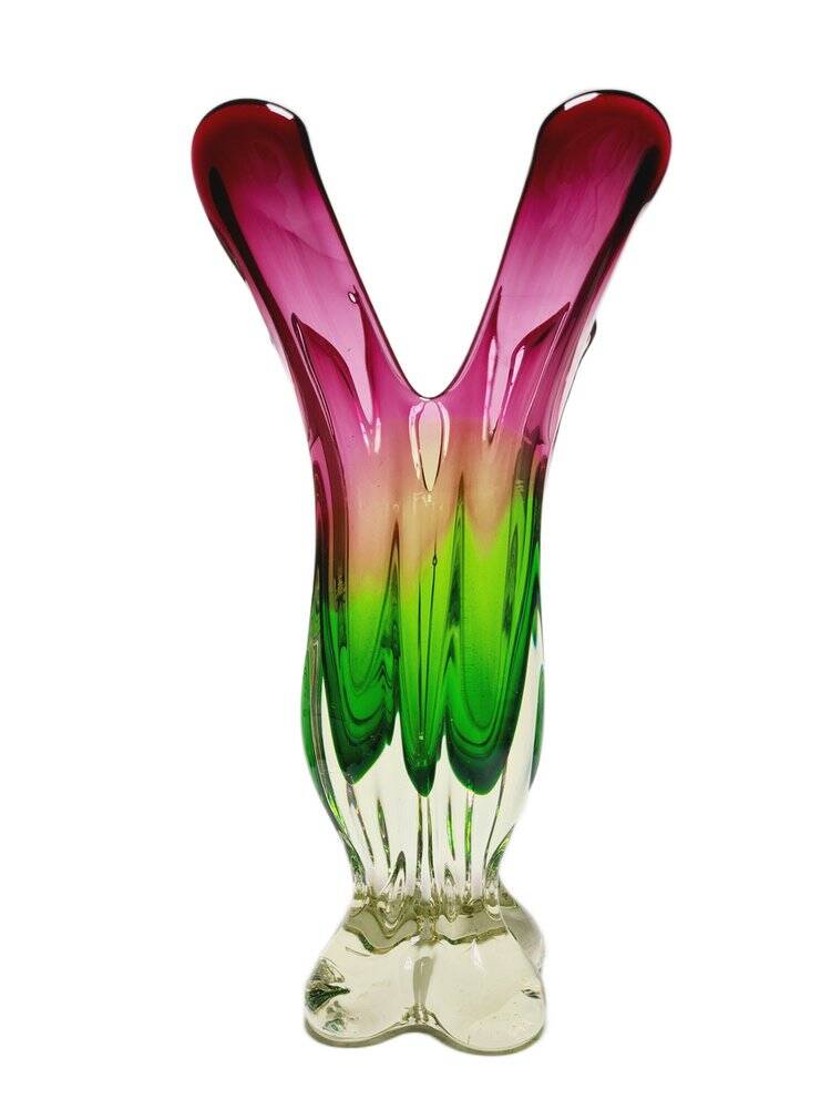 Vase by J. Hospodka for Chribska Glassworks, Former Czechoslovakia, 1960s