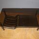 Table basse en fer forgé et cuir vers 1970