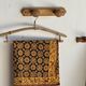 Small coat hook with two round button hooks in pine H5