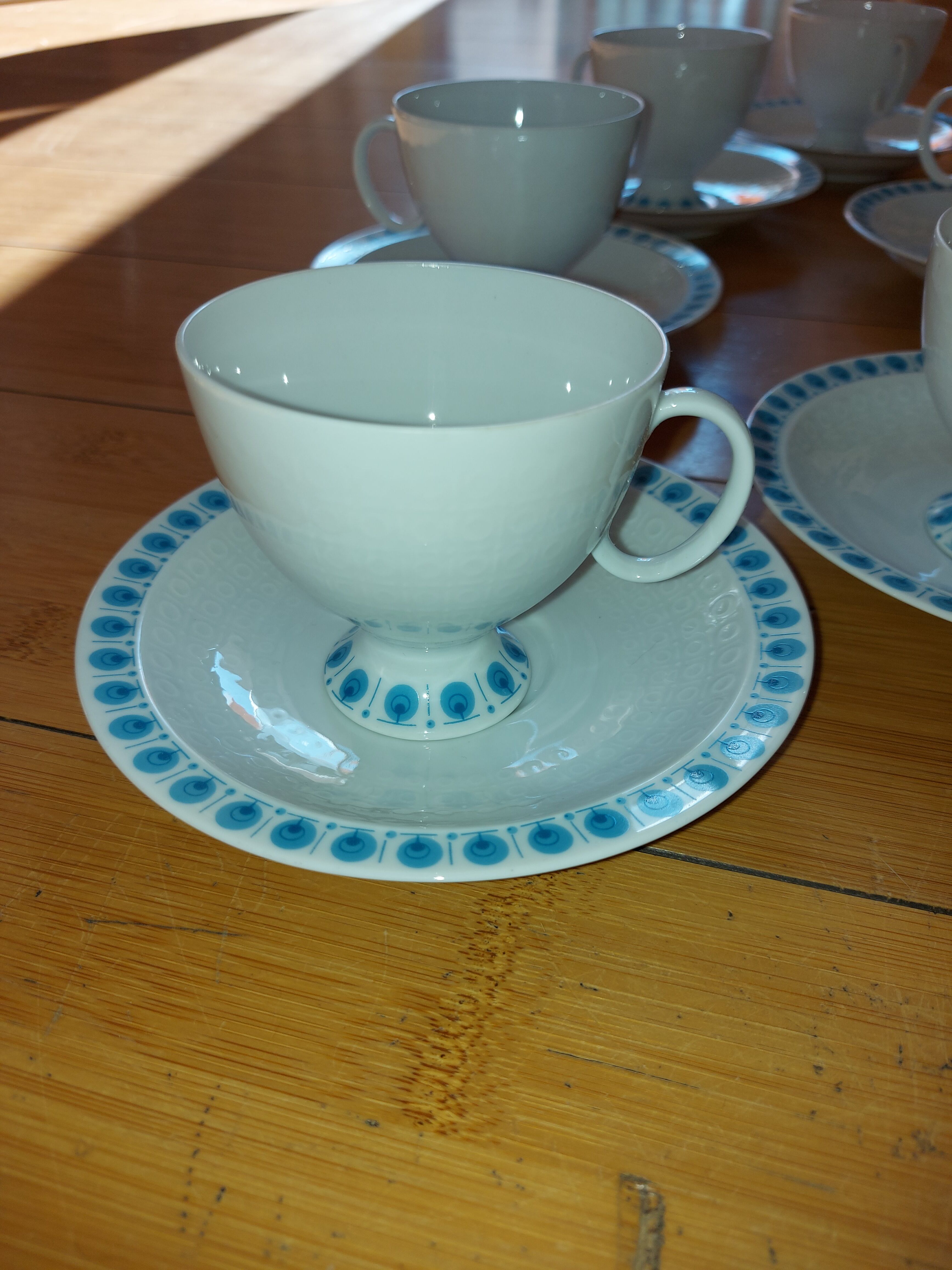 Coffee service, chocolate 8 pieces porcelain, Kaiser