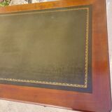 Green leather tray desk