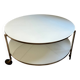 Round glass coffee table from Ikea, vintage 1980s, Designer Ehlen J