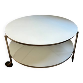 Round glass coffee table from Ikea, vintage 1980s, Designer Ehlen J