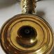 Antique torch candle holder, in polished brass, classic and refined