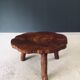 Handcrafted Teak Tree Trunk Tripod Coffee Table, 1960s
