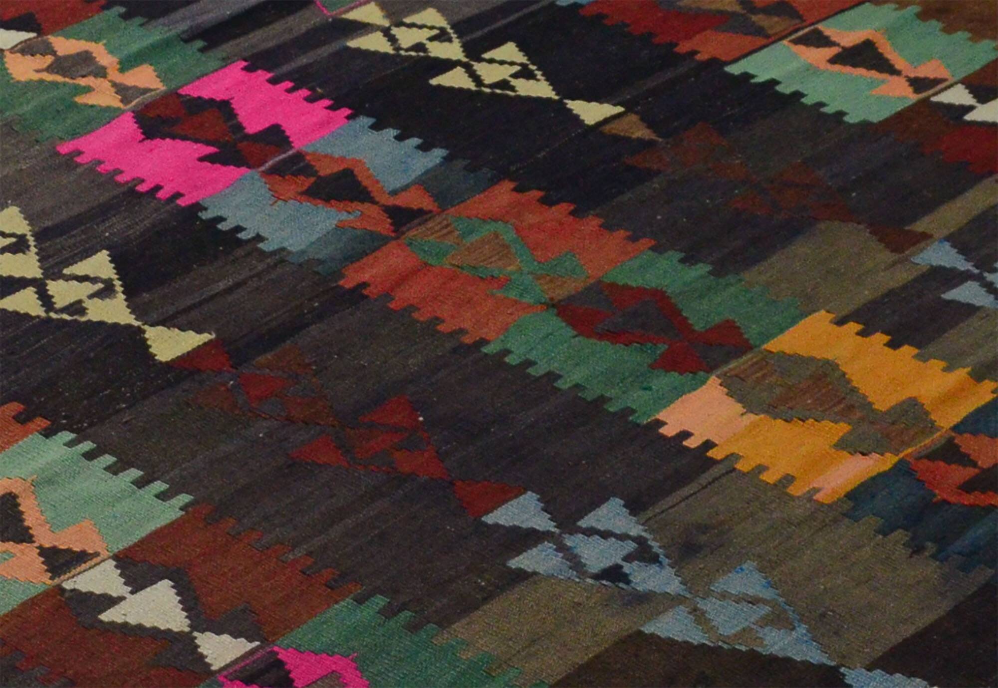 Turkish Anatolian Handmade Vintage Area Kilim Rug 286 cm x 188 cm