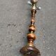 Art Deco floor lamp in solid wood and gilded brass