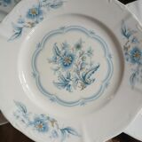 12 antique dessert plates in Chauvigny porcelain