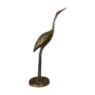 Brass heron 28 cm