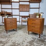 2x Vintage 1960s Danish chests of drawers, night stands teak 60 - 70