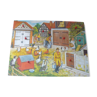 Puzzle encastrement vintage "la ferme"