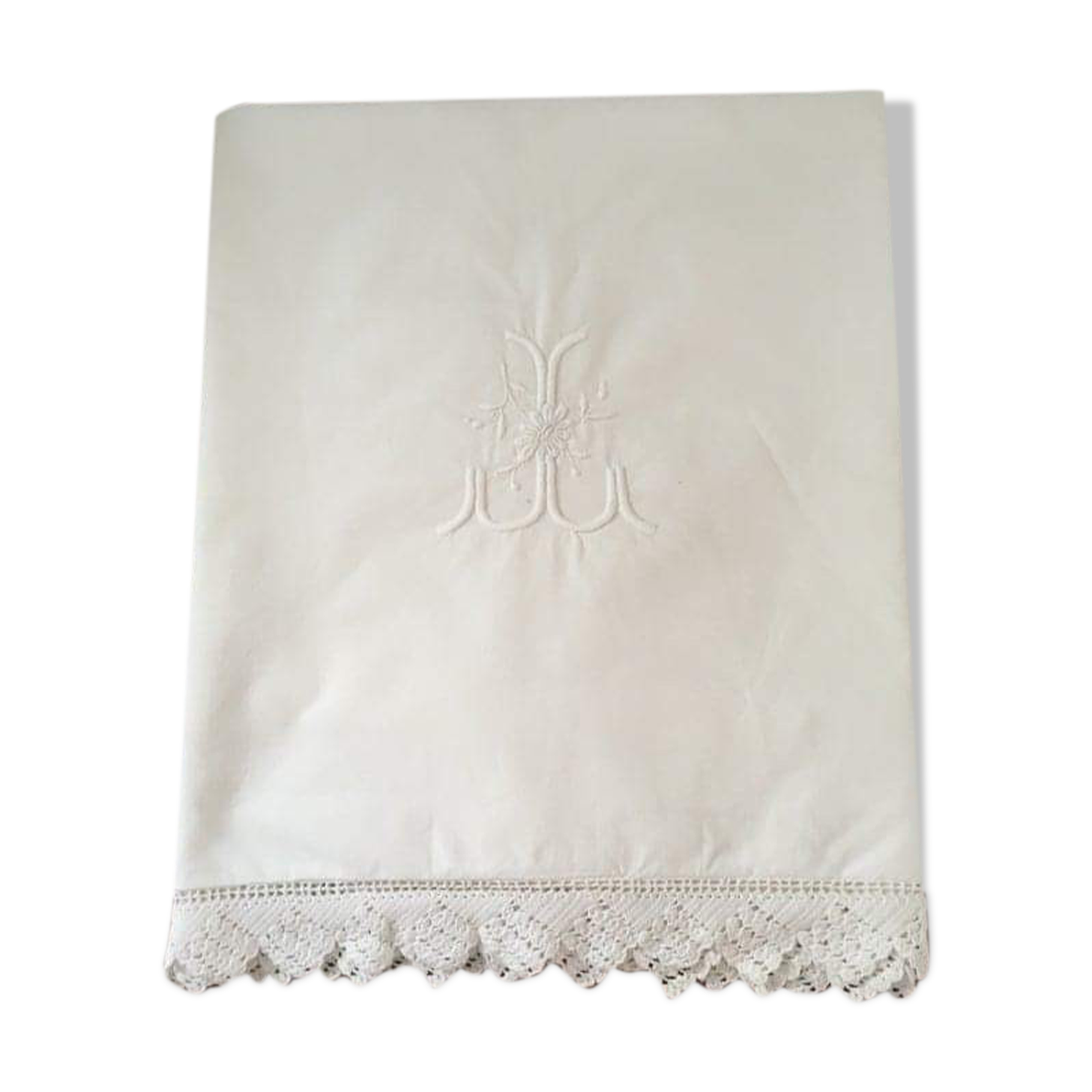 Taie d'oreiller coton et crochet