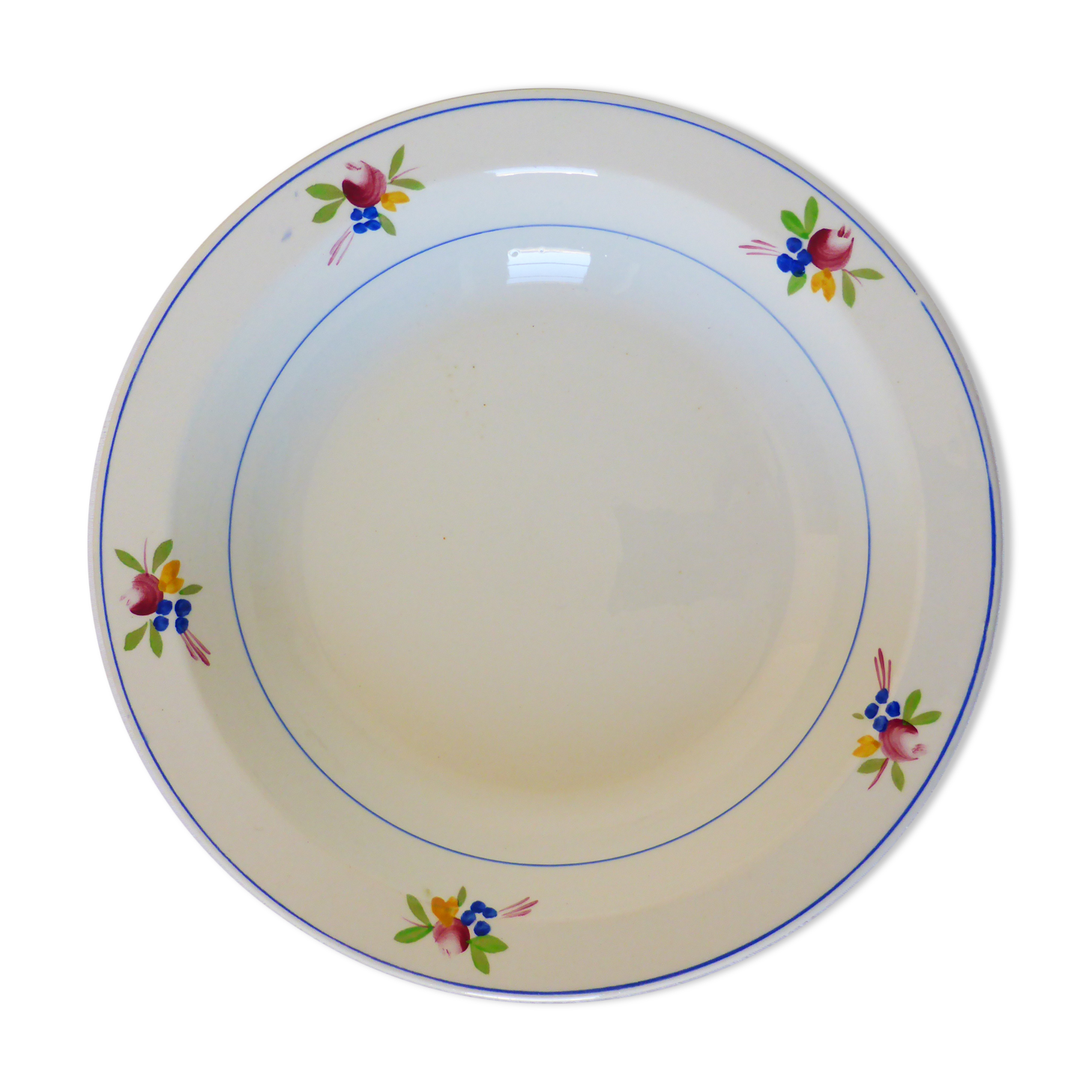 Vintage round hollow dish from the Gien factory, Nice model 2106109