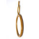 Round bamboo mirror from the 70s - 32x52cm