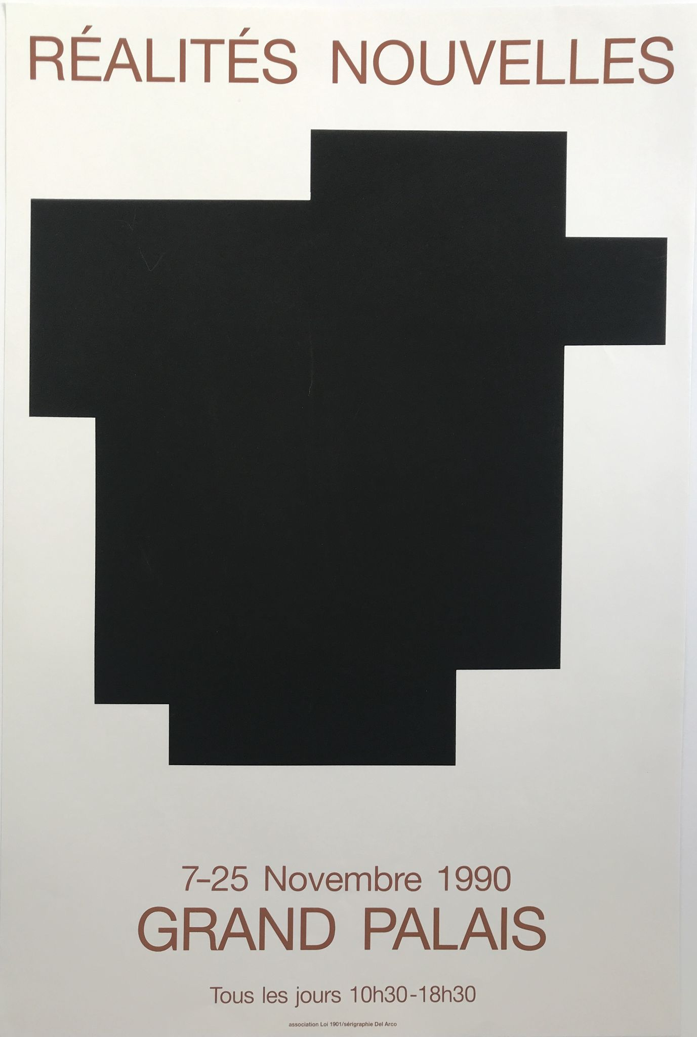 Screen print poster by Aurelie Nemours, Salon des Réalités nouvelles, 1990
