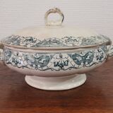 White Iron Earth tureen with green patterns