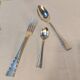 Silver metal cutlery series 18 pieces ERCUIS Art Deco motifs