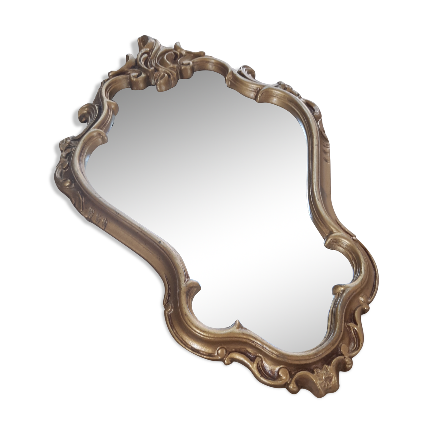 Golden mirror 30x48cm