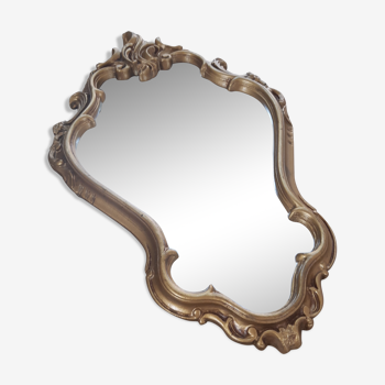 Golden mirror 30x48cm