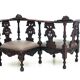 Renaissance double side seat, France, circa 1860.