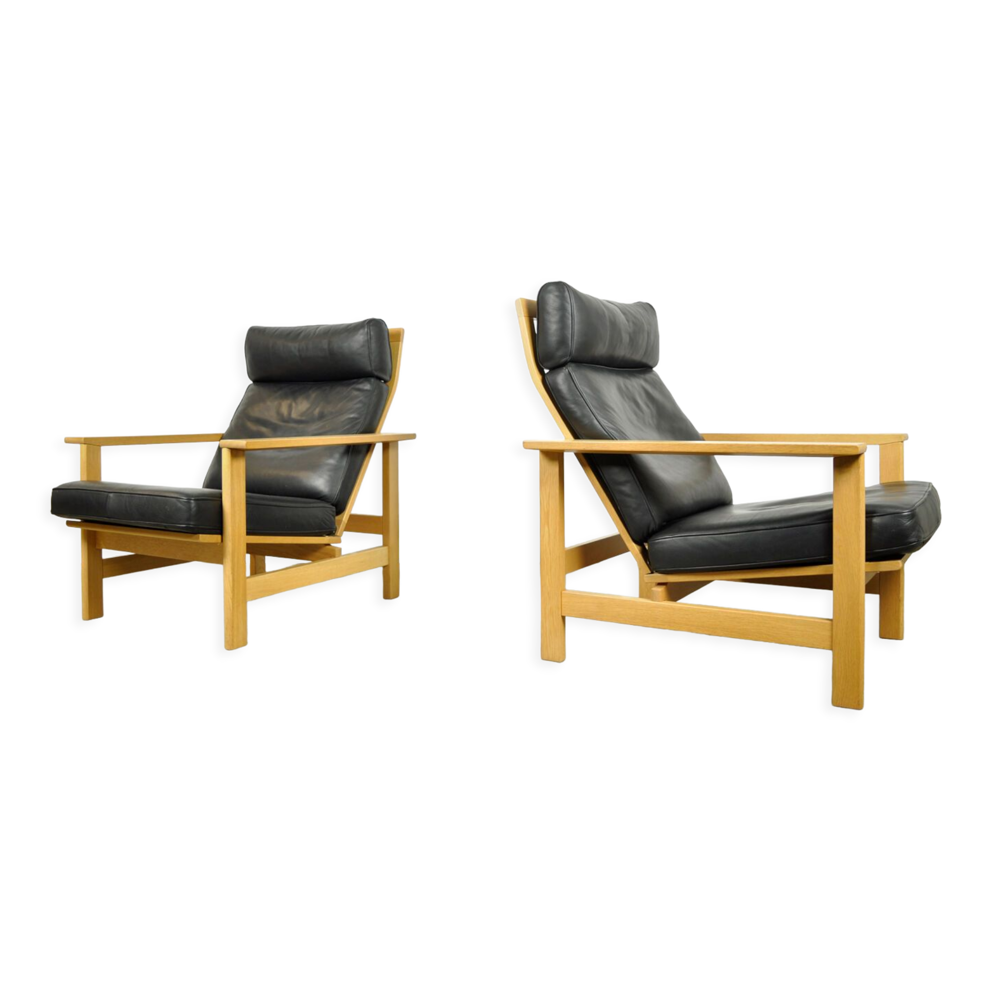 Lounge chairs, model 2461, designed by Søren Holst and produced by Frederica Stolefabrik, Denmark