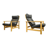 Lounge chairs, model 2461, designed by Søren Holst and produced by Frederica Stolefabrik, Denmark