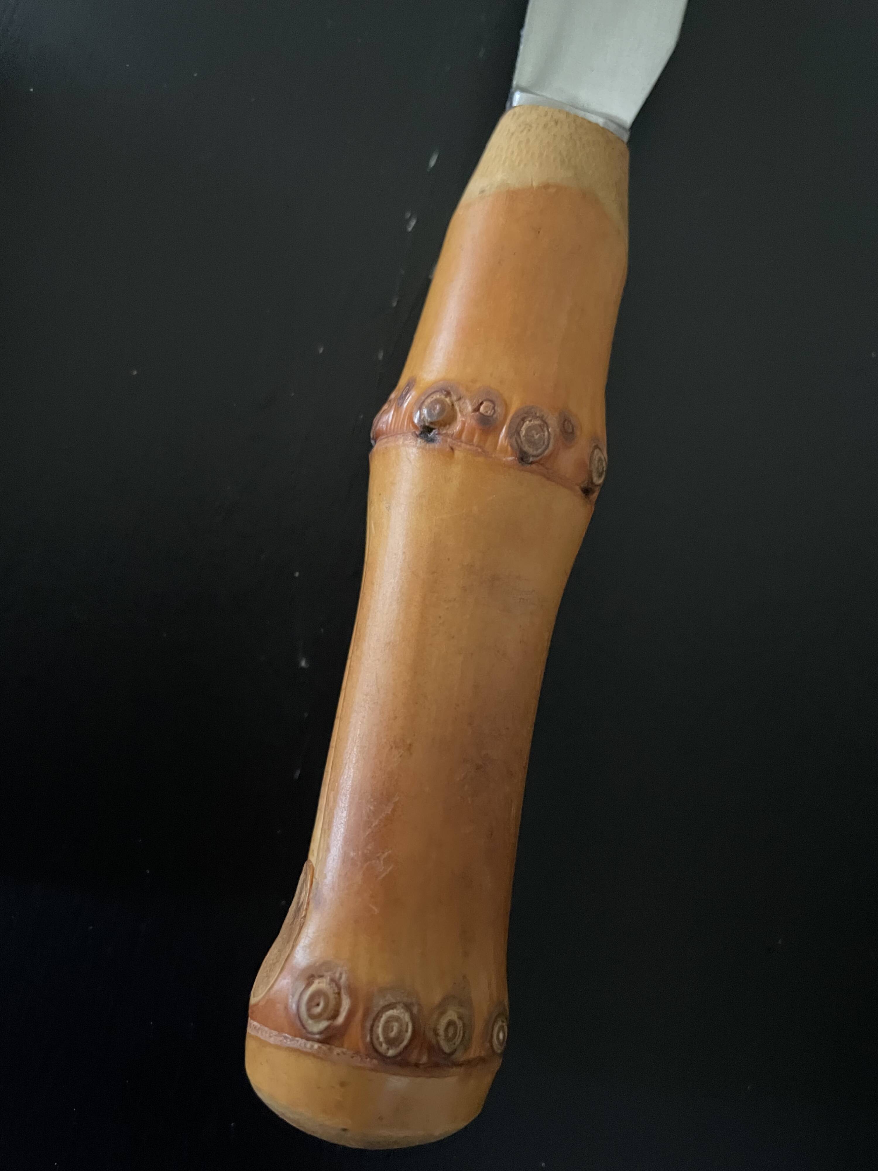 Bamboo handle cheese serving cutlery