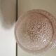 ball pendant light, art deco, in clichy glass, pink and gold, from the 30s