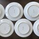 Lot de 6 assiettes plates florales vintage