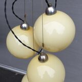 Chandelier 4 glass globes marked Germany Art Deco 1930