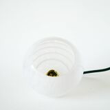 Small glass ball pendant from Clichy, White, Art Deco, 1930