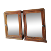 Paire de vitrines en noyer art deco