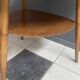 High wood coffee table,  triangle shape 1960s