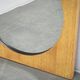Vintage 1970s Czech Oak Veneer Square Mirror with Circular Glass