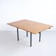 Table transformable teck et acier années 50' fabrication française